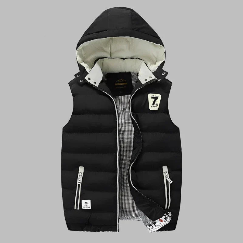 Leichte Sommerweste für Herren - Gepolsterte Übergangsjacken mit Kapuze