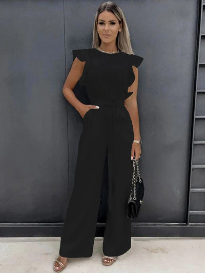 Edith Sommerlicher Jumpsuit | Leichter, stilvoller Jumpsuit für Damen mit weitem Bein