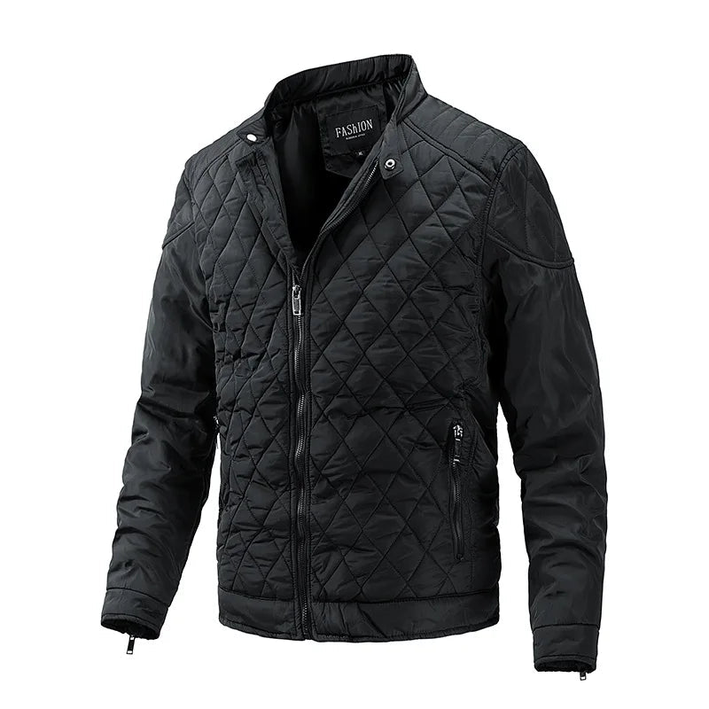 Warme Steppjacke mit Stehkragen für Herren