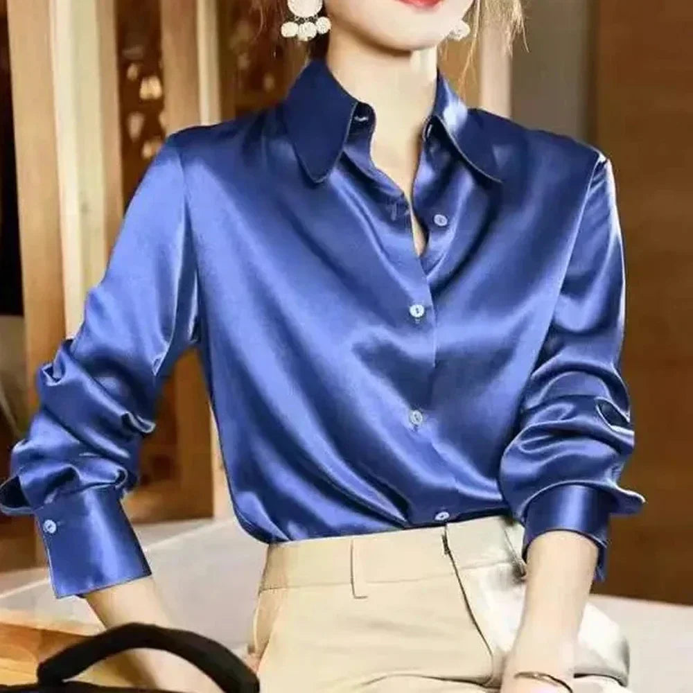 Anna Stylische Sommerbluse | Moderne, trendige kurzärmelige Geschäftsfrauenbluse