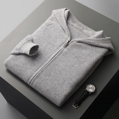 Langärmeliger Zip-Up Hoodie für Männer
