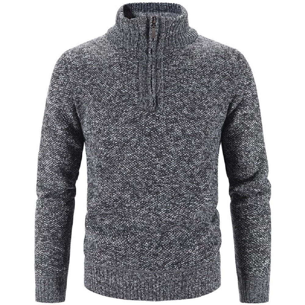 Kuscheliger Pullover mit Halbem Reißverschluss für Herren