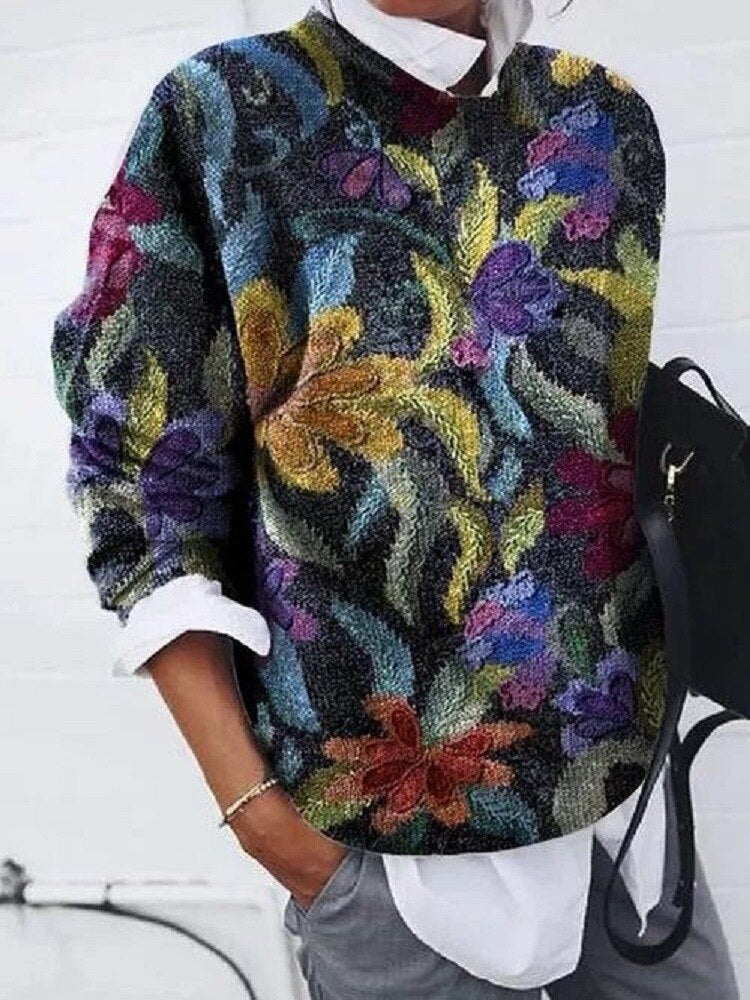 Trendiger Bedruckter Pullover für Damen