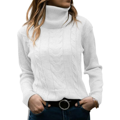 Warmer Rollkragen-Pullover für Damen