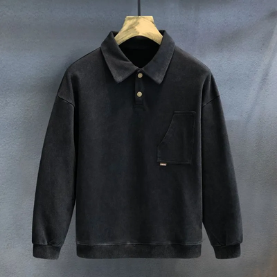 Eleganter Herren Langarm Polo - komfortabel und stilvoll