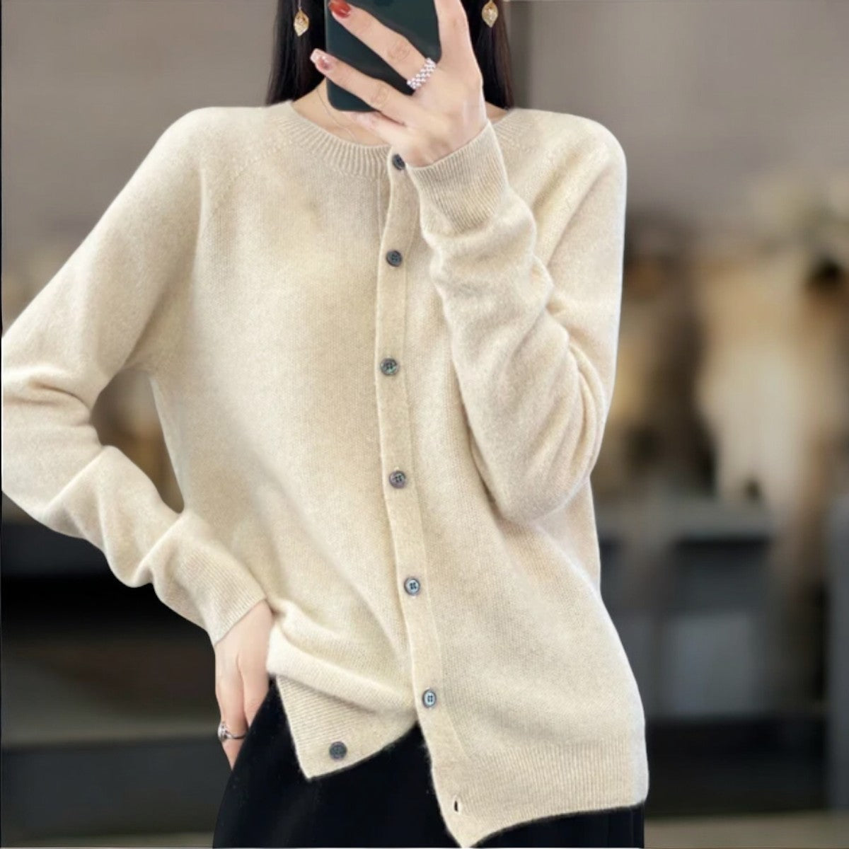 Annika – woll-cardigan – weiche und stilvolle damen-wolljacke für herbst und winter