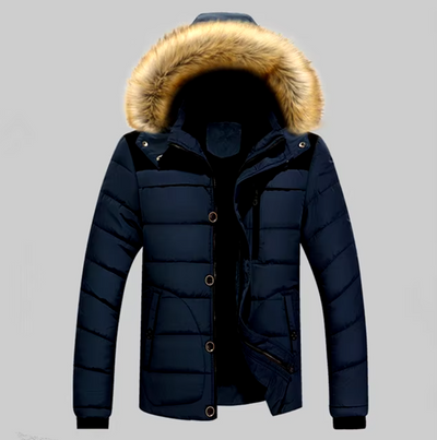 Stilvolle Winterjacke mit Kunstpelz für Herren