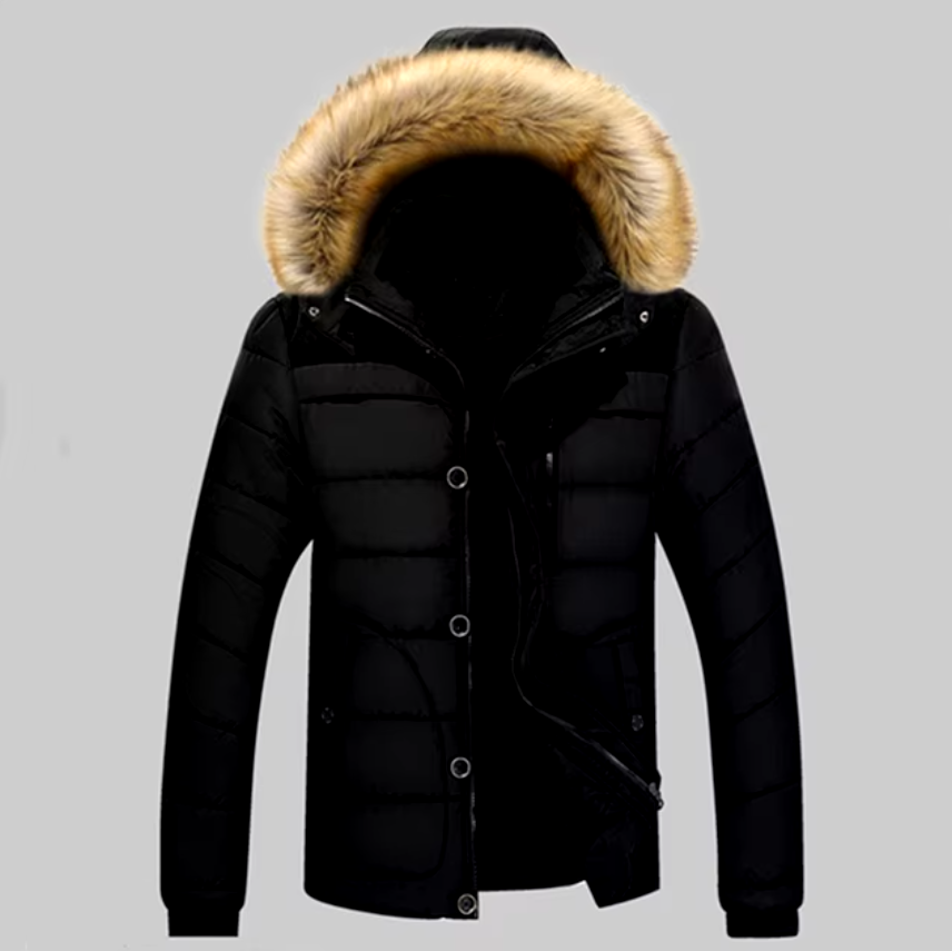 Stilvolle Winterjacke mit Kunstpelz für Herren