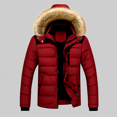 Stilvolle Winterjacke mit Kunstpelz für Herren