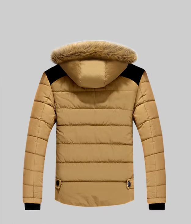 Stilvolle Winterjacke mit Kunstpelz für Herren