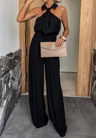 Jumpsuit mit Neckholder | Weite Hose | Elegant & Modern