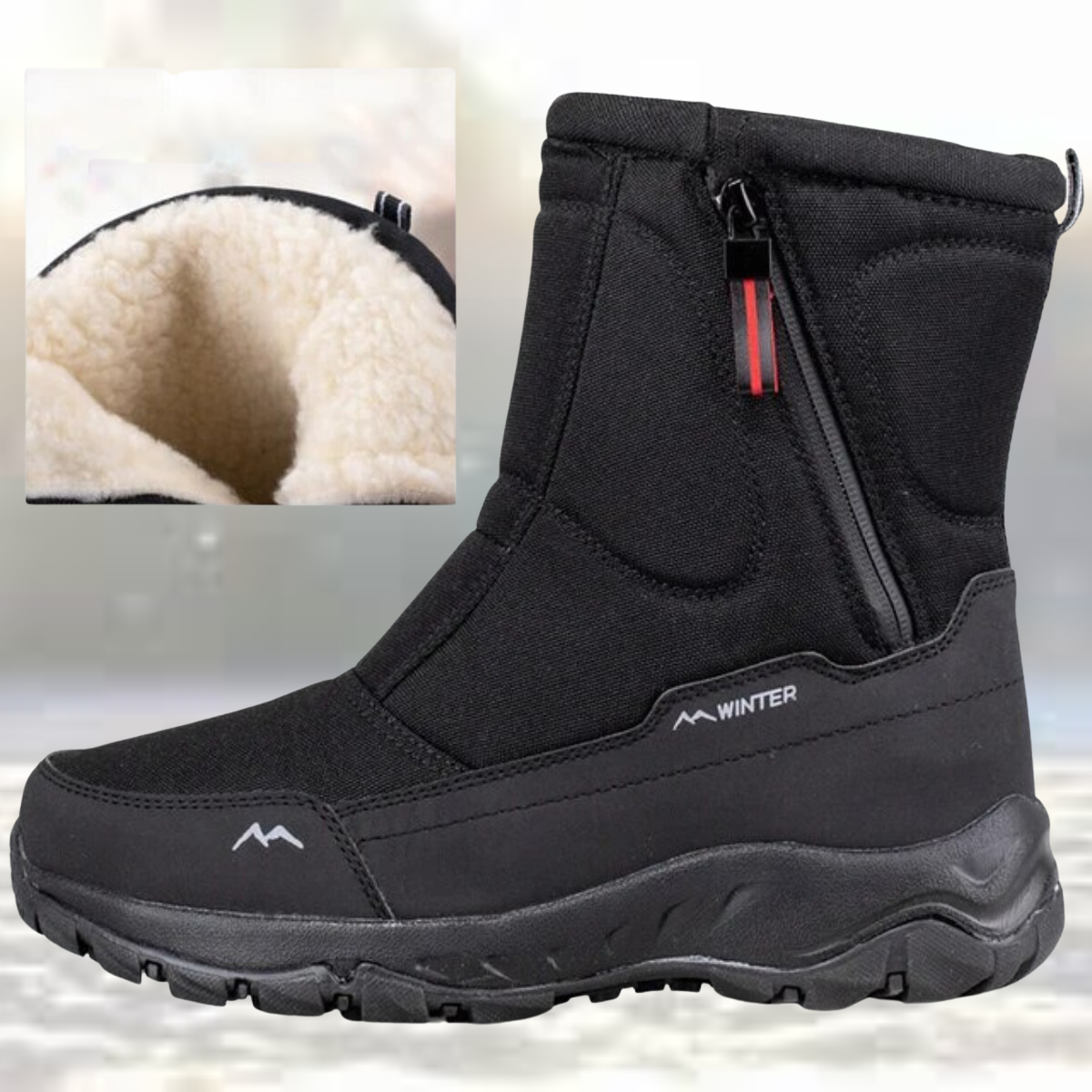 Schneestiefel – Mit Fell gefüttert – Rutschfest – Winterstiefel – Herrenstiefel