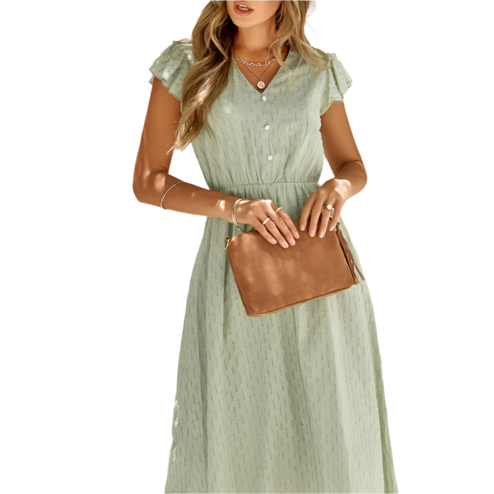 Damen Sommerkleid mit V-Ausschnitt