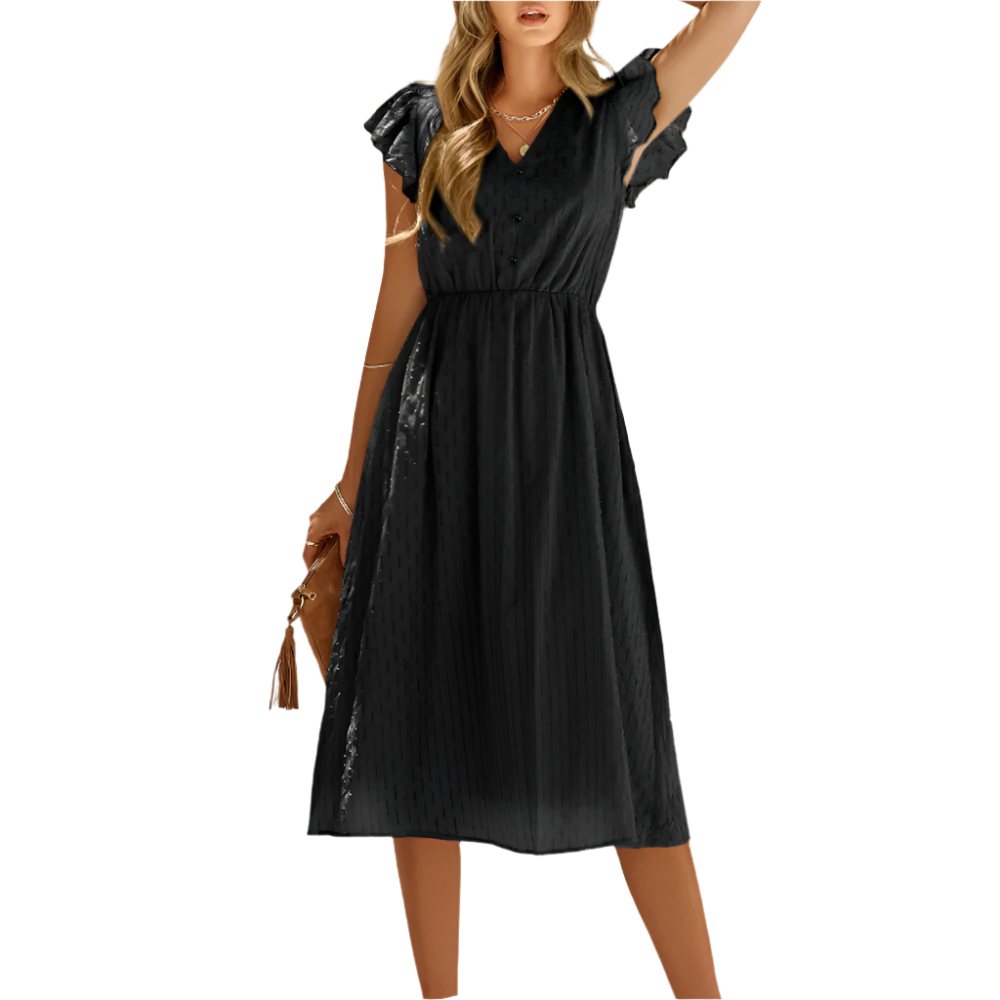 Damen Sommerkleid mit V-Ausschnitt
