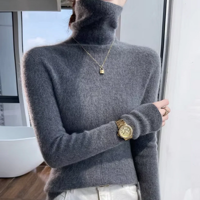Athena – rollkragenpullover aus wolle und kaschmir