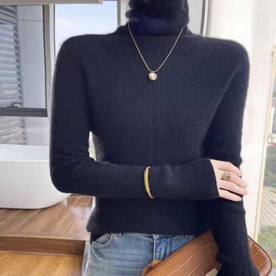 Athena – rollkragenpullover aus wolle und kaschmir