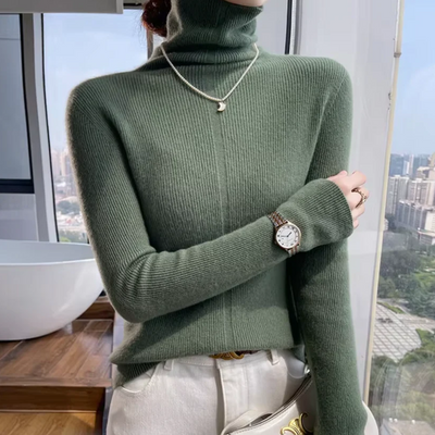 Athena – rollkragenpullover aus wolle und kaschmir
