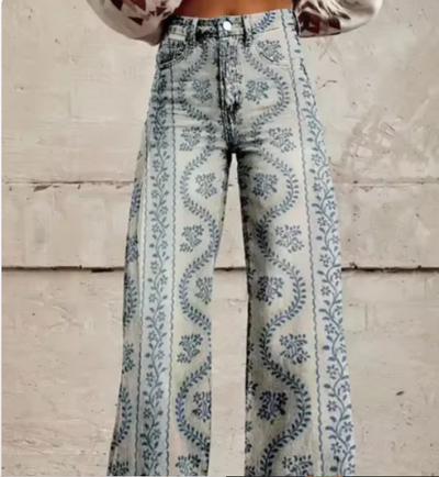 Anzhela – weite hose mit buntem print