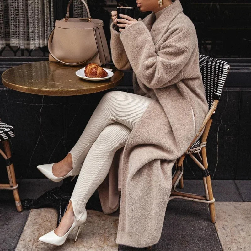 Kuscheliger Oversized-Langmantel für Frauen