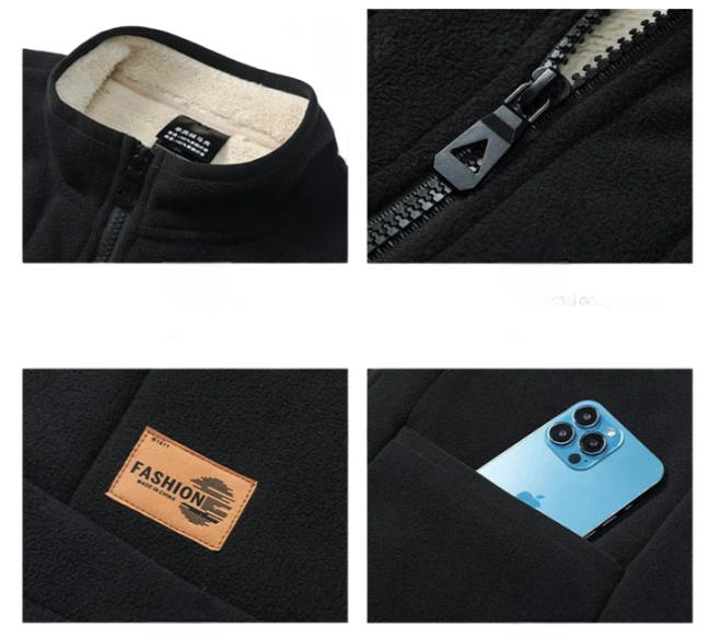 Sommerweste für Herren - Leichte Ärmellose Outdoor Weste mit Fleece-Futter