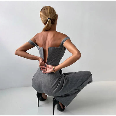 Eleganter Hosenanzug | Korsett-Top & Blazer | Zeitlose Raffinesse