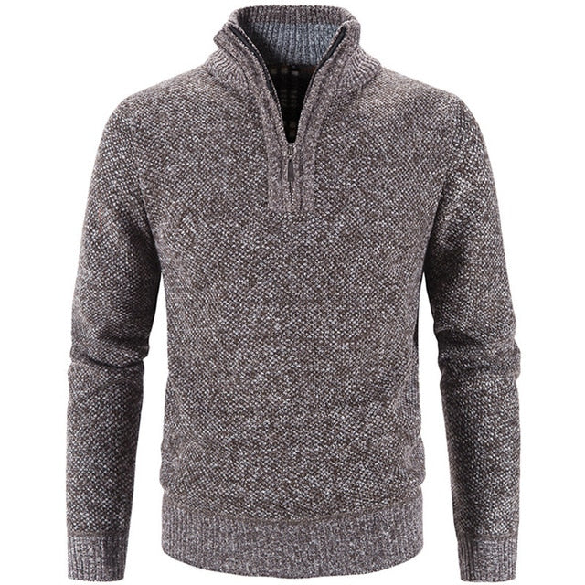 Kuscheliger Pullover mit Halbem Reißverschluss für Herren