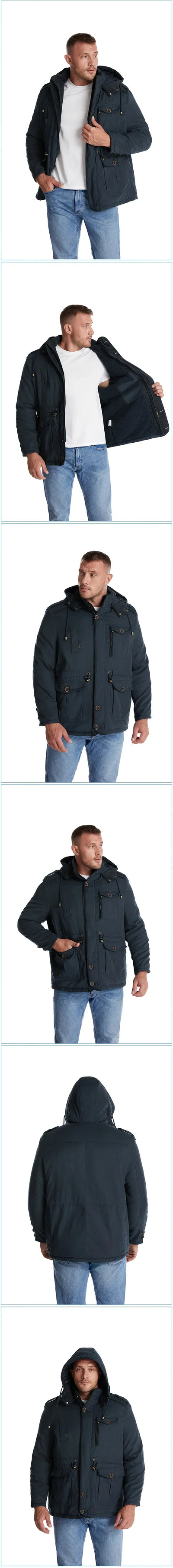 Winterjacke mit Taschen für Männer