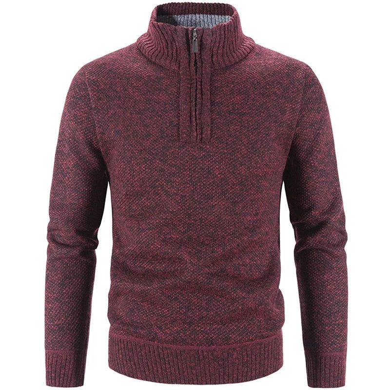 Kuscheliger Pullover mit Halbem Reißverschluss für Herren