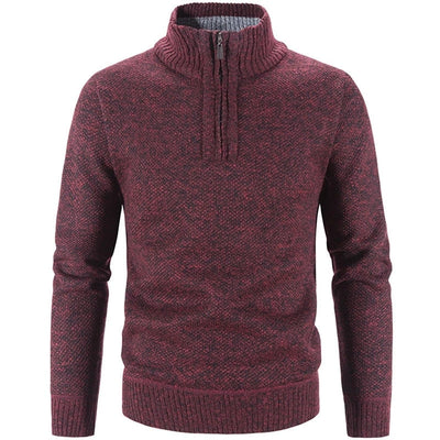 Kuscheliger Pullover mit Halbem Reißverschluss für Herren