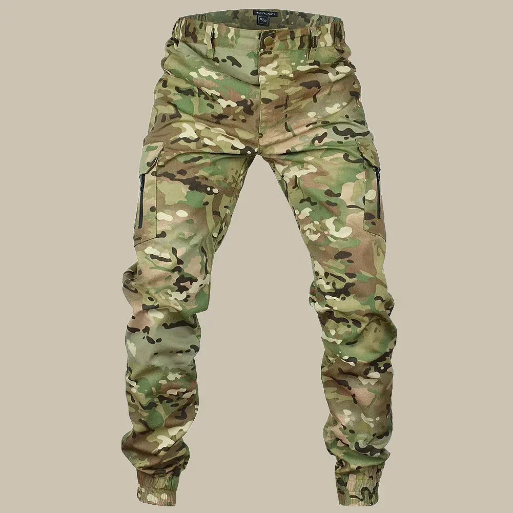 Cargohose für Herren - Leichte Sommer-Wanderhose im militärischen Stil für Outdoor