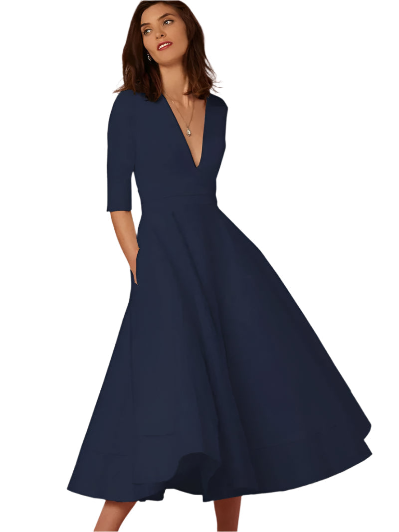 Élan Midi Flare Kleid – Raffinierter Stil für jeden Anlass