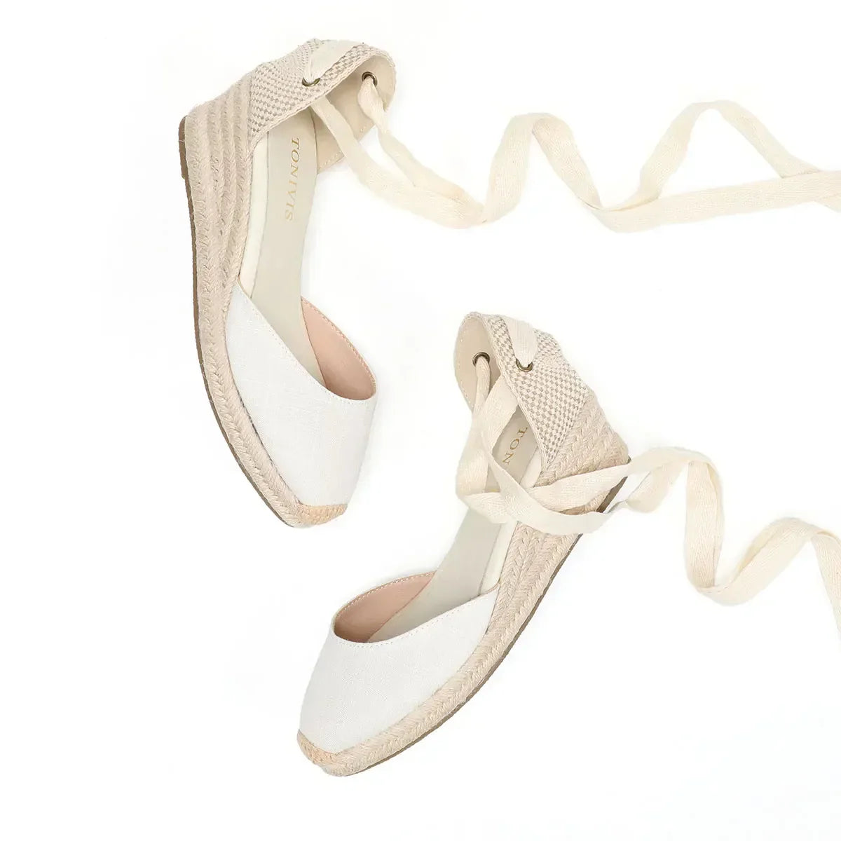 Tônivis Espadrilles Plateau | Bequeme Damen Keilabsatz Schnür-Sandalen für den Sommer 2024