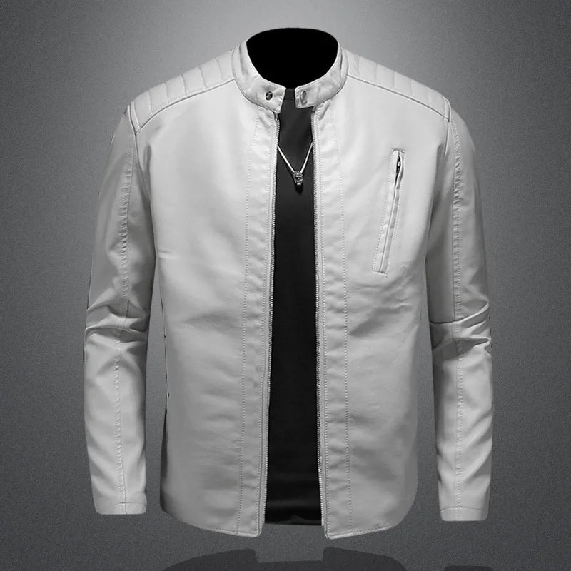 Lederjacke für Herren - Leichte Sommerjacke aus Kunstleder
