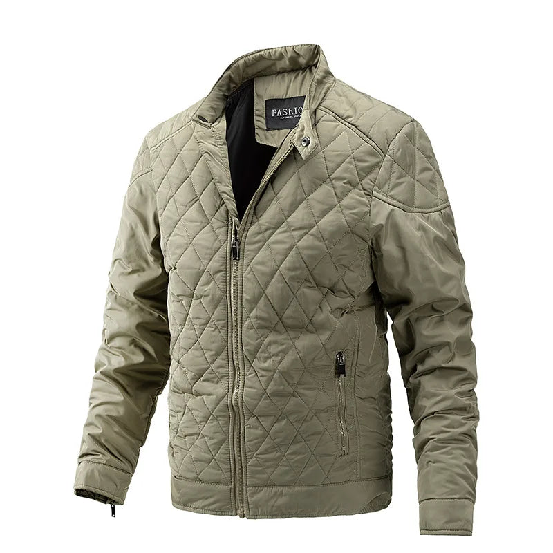 Warme Steppjacke mit Stehkragen für Herren