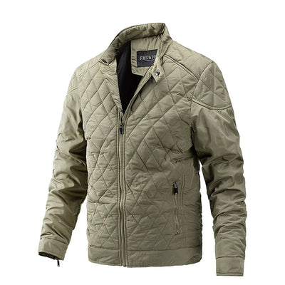Warme Steppjacke mit Stehkragen für Herren