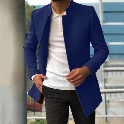 Eleganter unifarbener Mantel für Männer