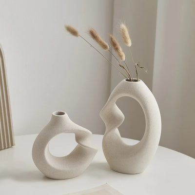 FormaNova Keramikvaseset – Modernes asymmetrisches skulpturales Vase-Set
