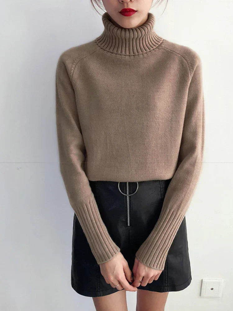 Klassischer Rollkragenpullover für Damen