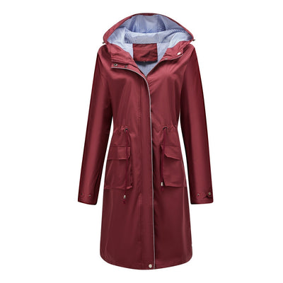 Lange Regenjacke für Frauen