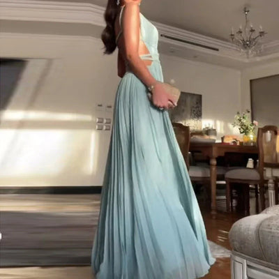 Angel – Elegante Plissierte Maxikleid