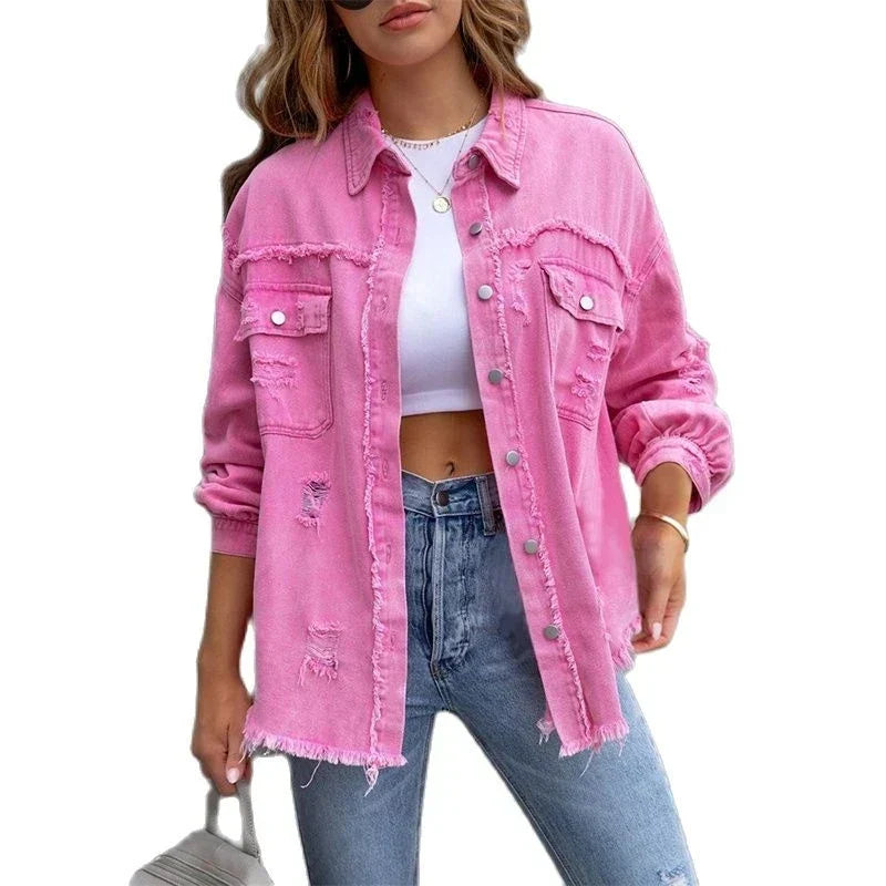 Boho Jeansjacke für Damen
