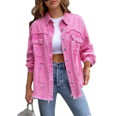 Boho Jeansjacke für Damen
