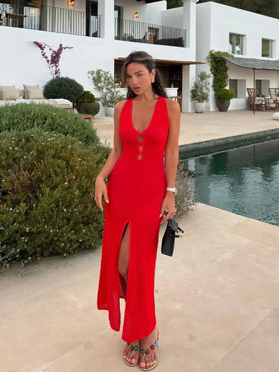 Isabelle™ | Leichtes Feinstrick Ärmelloses Kleid