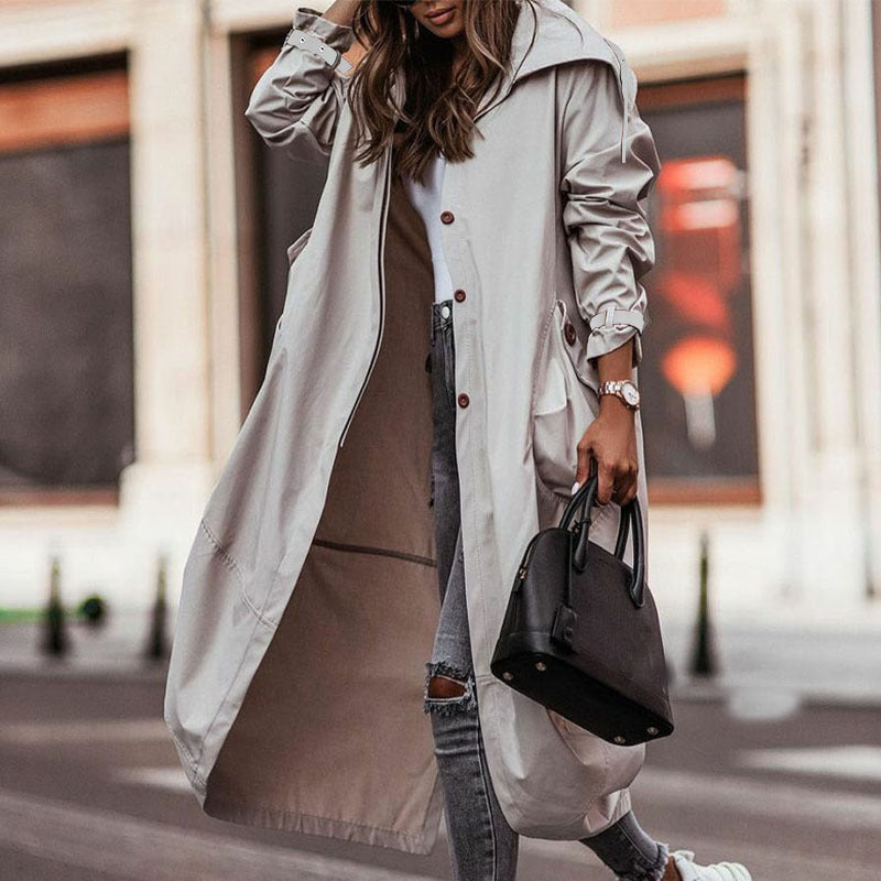 Zweireihiger Trenchcoat mit Gürtel für Damen