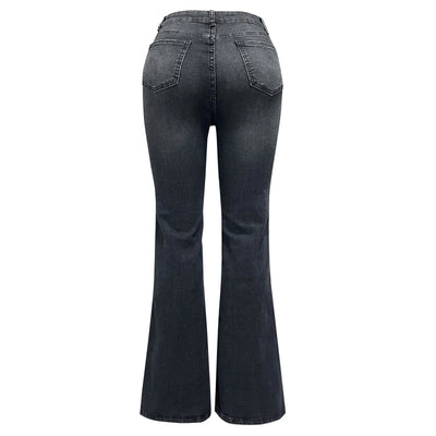 Schicke Bootcut-Jeans mit niedriger Taille