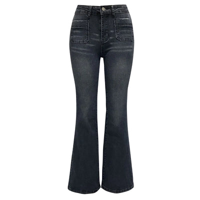 Schicke Bootcut-Jeans mit niedriger Taille