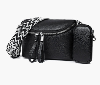 Nina | Finsläpad PU Leder-Umhängetasche