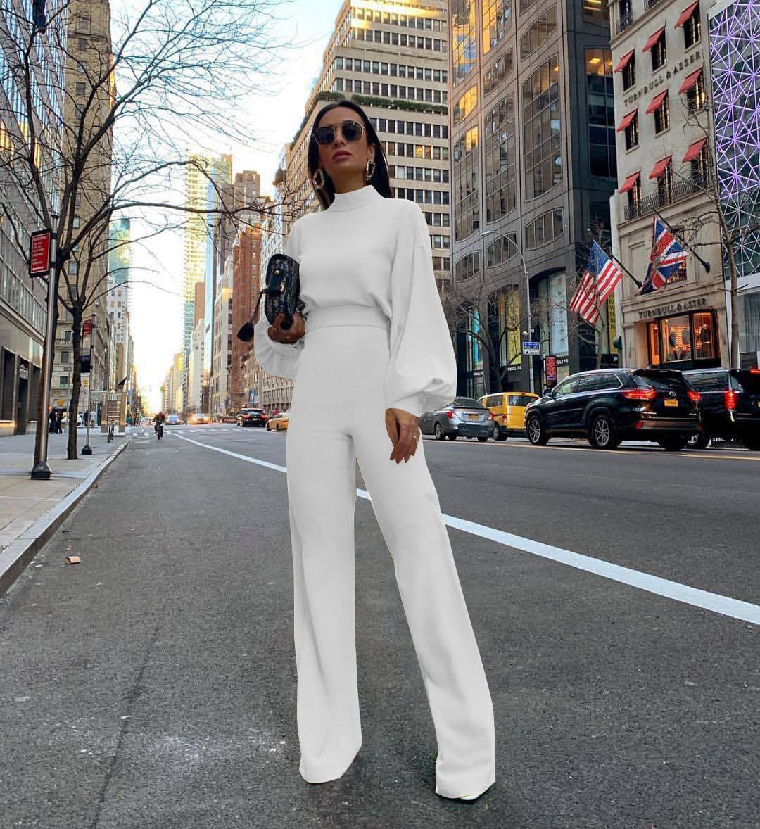 Eleganter Puffärmel-Jumpsuit für Damen
