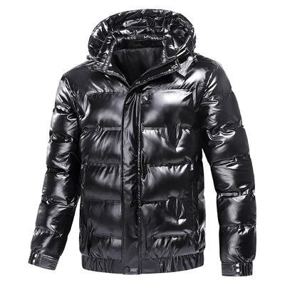 Stylische Herren Daunen Jacke mit Kapuze | Winter