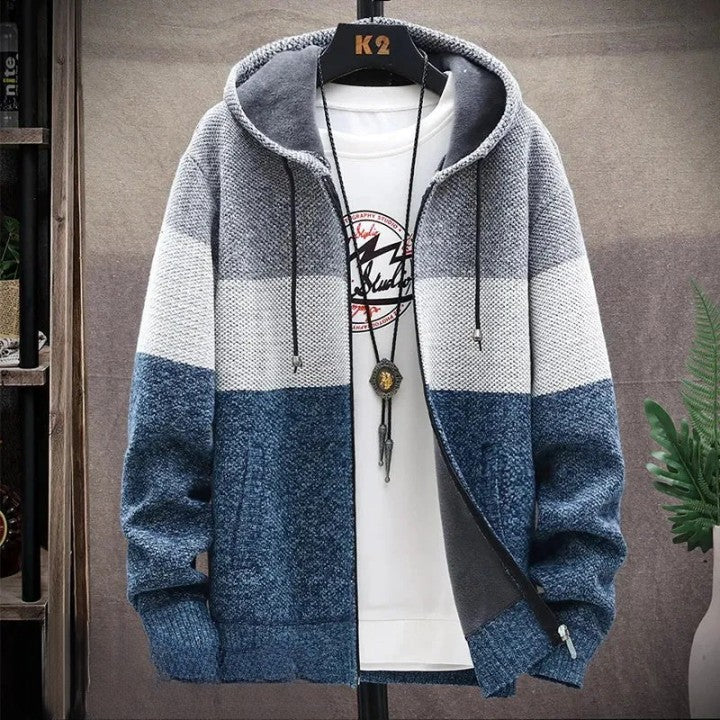 Hoodie für Herren - Leichte Strickjacke für den Sommer